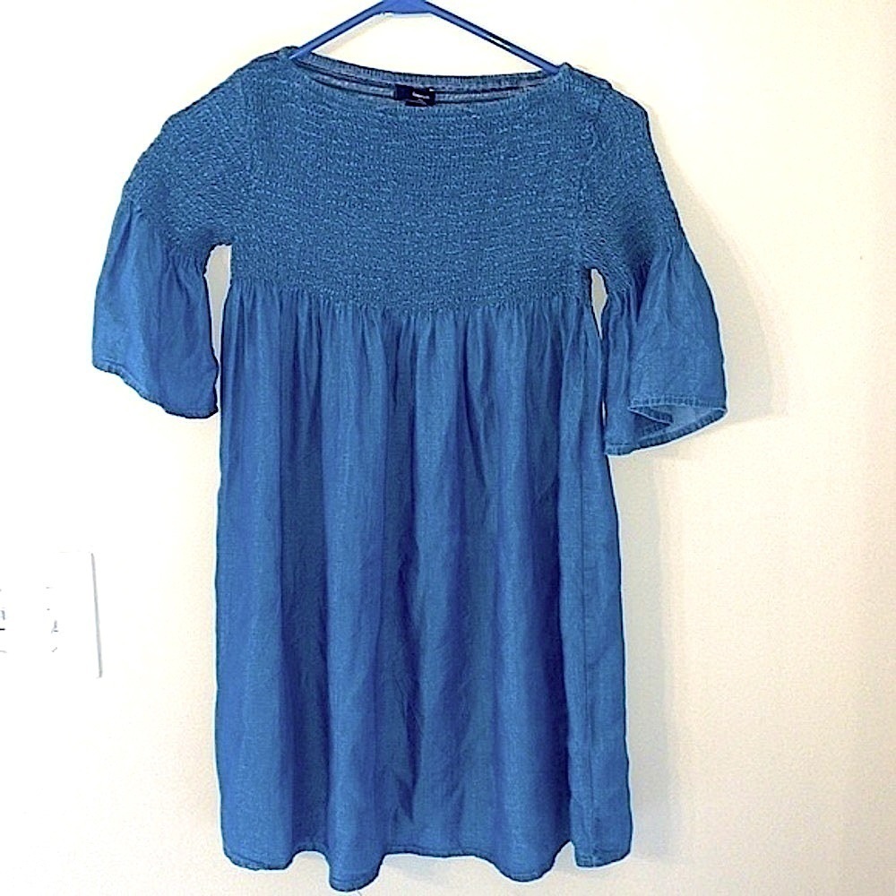 Gap Girls Smocked denim dress